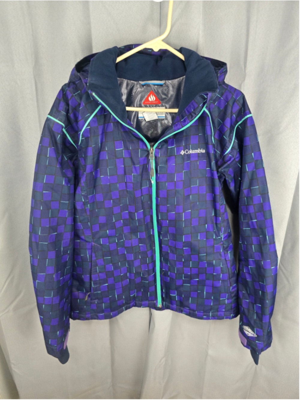 Women's Columbia Omni-Heat Ski Jacket Navy Purple Size L